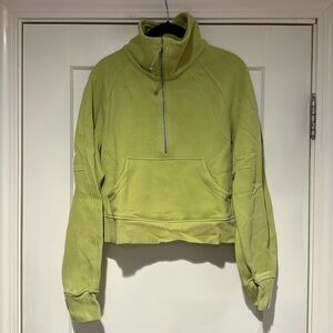 Lululemon Scuba oversized funnel neck half zip wasabi size XS/S